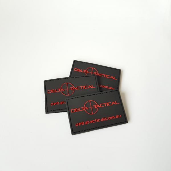 PVC Velcro Patch - Black Red - Image 2