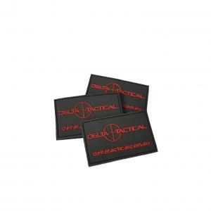 PVC Velcro Patch - Black Red
