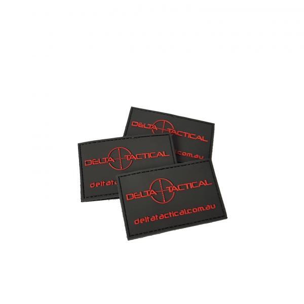 PVC Velcro Patch - Black Red