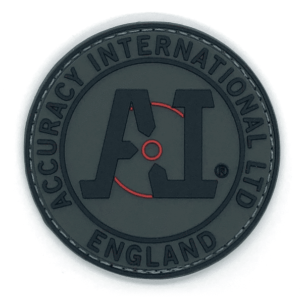 AI PVC Velcro Patch - Black Red