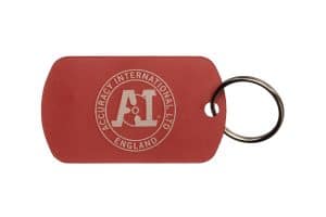 AI Keyring "Dog Tag" - RED