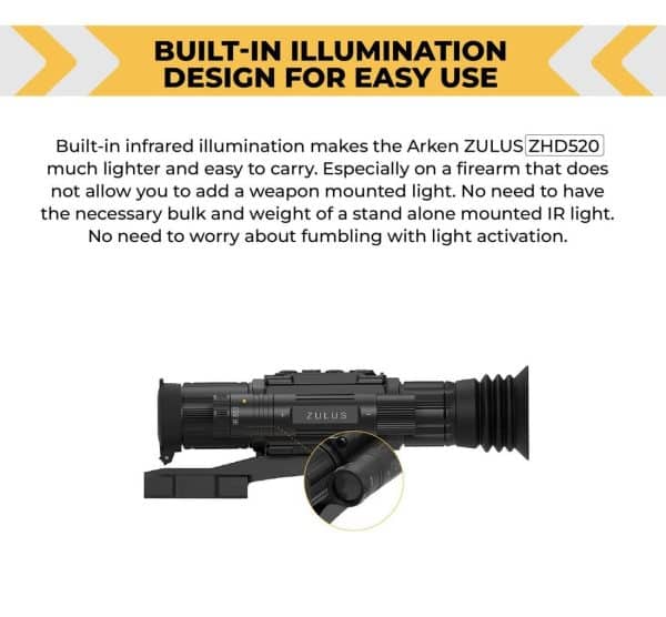 ZULUS HD 3-12X Day/Night Digital Laser Range Finder & Ballistic Calculator - Image 5
