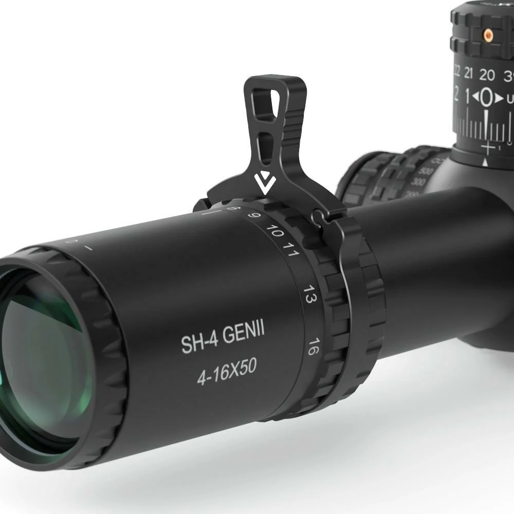 Arken Throw Lever mounted on a riflescope magnification ring