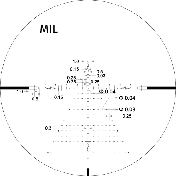 Arken EP-5 GenII VPR-MIL reticle diagram