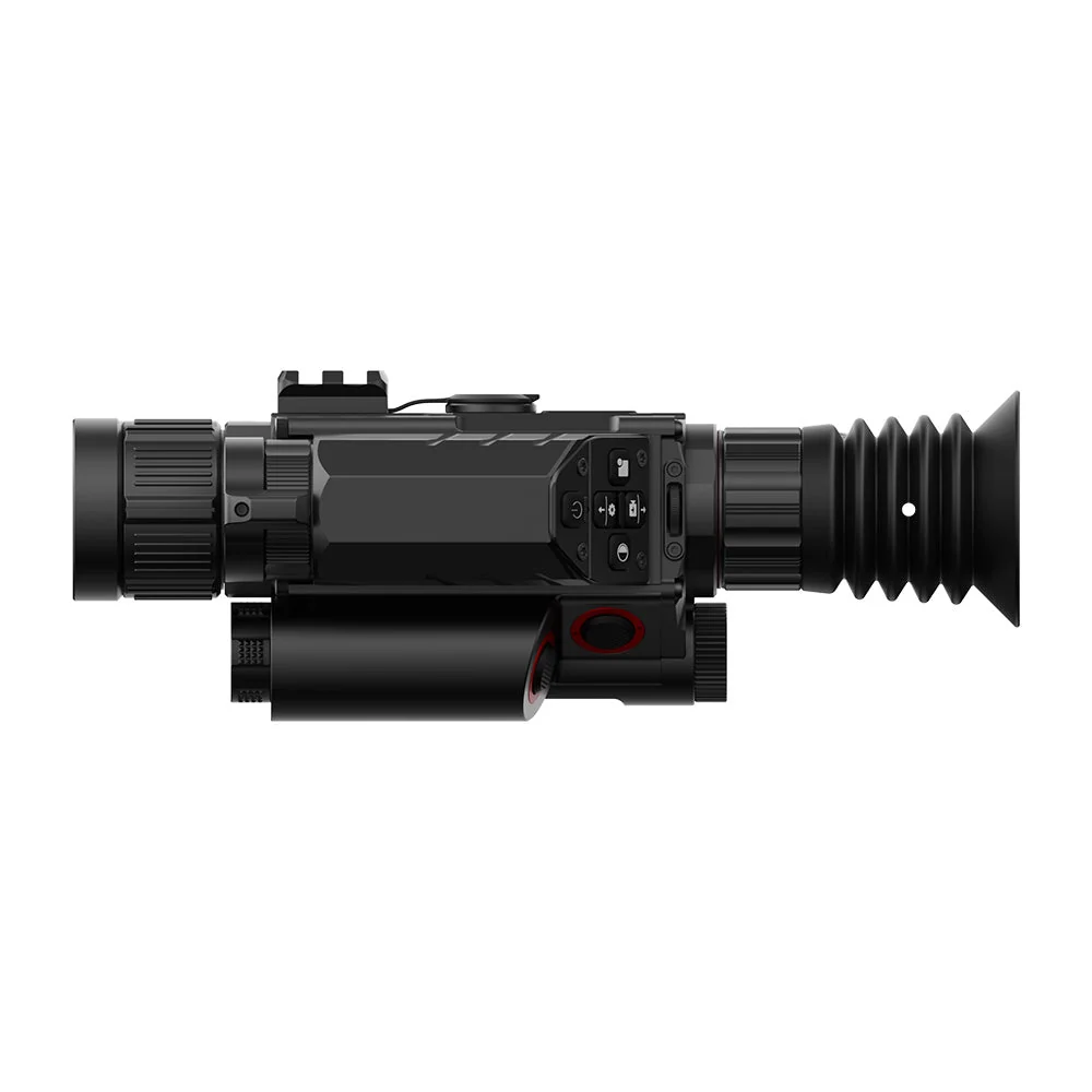 DNT Optics TNC225R ThermNight, close-up of the control buttons and top rail
