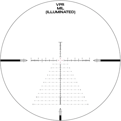 Arken SH-4 GenII 4-16x50 MIL-VPR illuminated reticle diagram